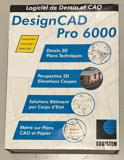 🖥️ Cogistem Designcad Pro 6000 Cao 2D/3D Compatible Autocad Dwg Dxf + Guide 📐 Cogistem