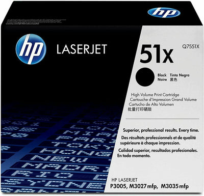🖨️ Toner HP 51X Q7551X Noir Original 13 000 Pages LaserJet P3005 M3035 🖤 HP