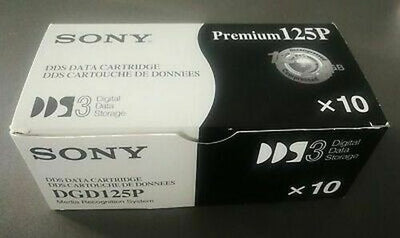 💾 Boîte 10 Cartouches Données Sony Dds-3 Premium 125p 12/24 Gb Neuves 💿 SONY