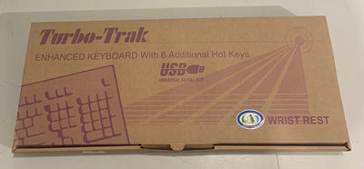 Clavier 108 Touches USB Avec Repose Poignet TURBO TRAK 575121 KB-9002UFRA+W TURBO TRAK