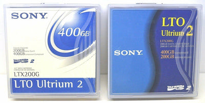 lot de 2 Sony LTX200G LTO2 Ultrium-2 Data Cartridge 200GB/400GB Sony