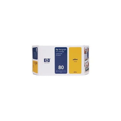 Toner Hp 80 / C4873A Original Neuf Jaune 175ml Pour Hp Designjet série 1000 HP