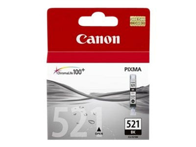 Lot De 2 Cartouches D'Encre CANON 521 BK CLI-521BK Original Neuf Noir 9ml x 2 Canon