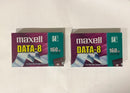 Lot De 2 Cartouches De Données MAXELL DATA-8 160m Original Neuf 3.5/7.0GB Maxell