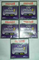 LOT DE 5 Maxell 22919500 Cartouche de bande LTO Ultrium 3 400 GB / 800 GB Dell