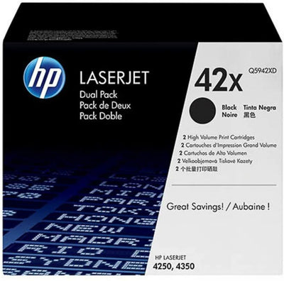 Toner HP 42X Q5942XD Pack de 2 Q5942X Original noir 2X 20 000 Pages 40 000 Pages HP
