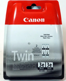 2 Cartouches D'Encre BCI-3eBK Original Neuf Noir 27ml x 2 Pour BJC-3000 6000 Canon