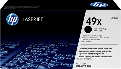 Toner HP 49X Q5949X Original Noir 6000 Pages Pour HP LASERJET 1320 3390 3392 HP