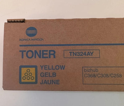 ✨ Toner Konica Minolta TN324AY A8DA25H Original Neuf 26 000 Pages💛 Konica Minolta