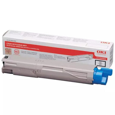 Toner Oki 43459331 Original Neuf Cyan 2500 Pages Pour C3300 3400 3450 3600 OKI
