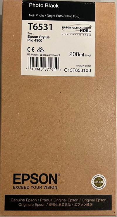 Cartouche EPSON T6531 C13T653100 Original Neuf Noir 200ml 11/2019 Epson