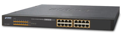 Switch Gigabit Ethernet PLANET GSW-1600HP 16 Ports 10/100/1000Mbps PoE+ HP