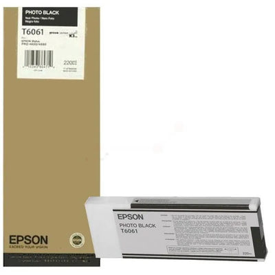 ✨ Encre Originale Epson T6061 C13T606100 Photo Black 220ml Stylus Pro ✨ Epson