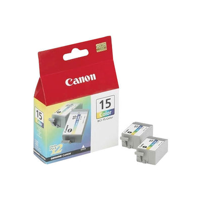 Lot de 2 Boites De Cartouches D'Encre BCI-15 Twin Pack Original Neuf 3 Couleurs Canon