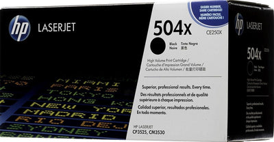 🖨️ Toner HP 504X CE250XC Noir Haute Capacité 10 500 Pages 🖨️ HP