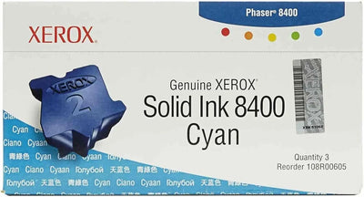 🖨️ Encre Solide Xerox 108R00605 Cyan - Pack 3 Bâtonnets 3400 Pages 💙 IT And Office