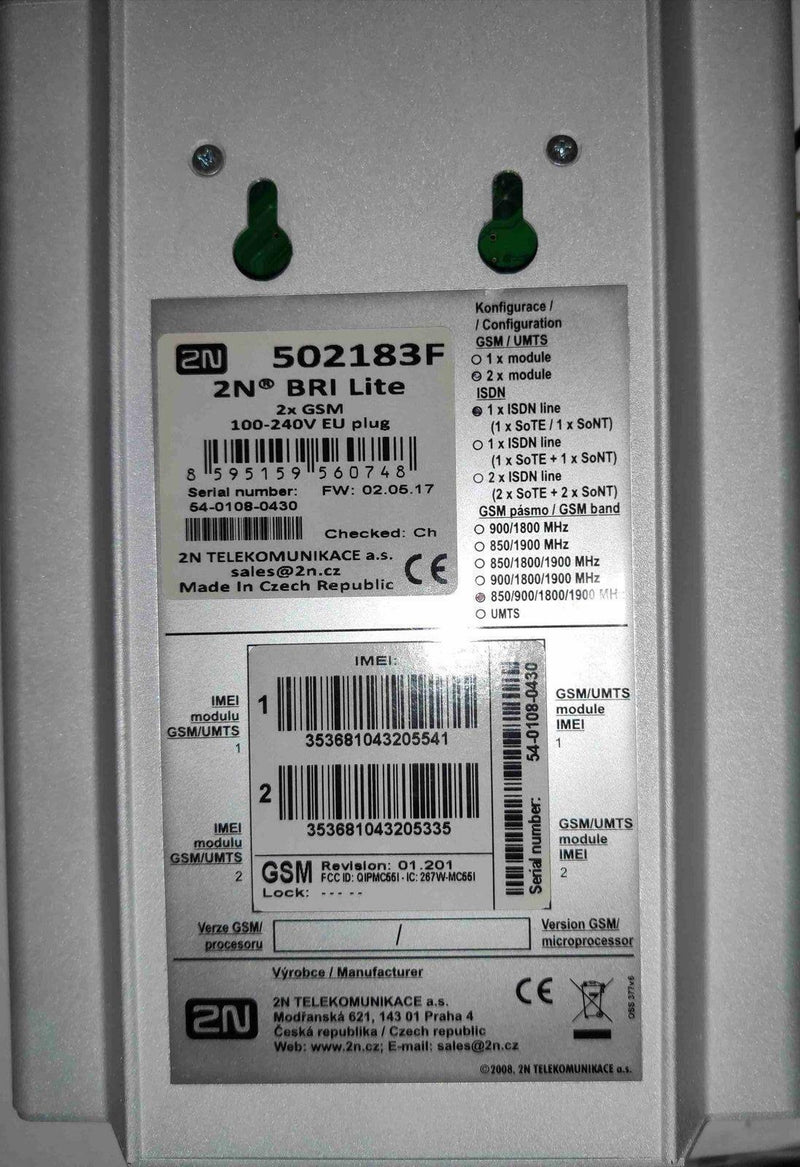 🔥 Passerelle GSM 2N BRI Lite 502183F - Testée Complète ⚡️  2N   