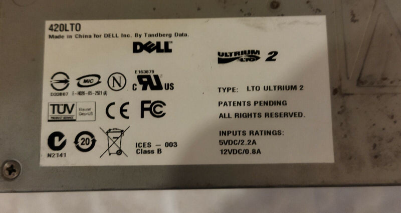 Dell OJ655G 420LTO - Stockage Fiable et Performant avec LTO Ultrium 2  DELL   