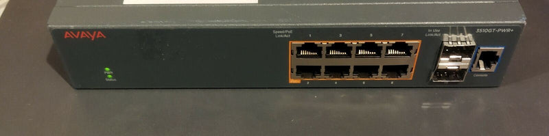 🔥 Avaya 3510GT-PWR+ Commutateur Gigabit 8 Ports PoE+ Géré 🌐 Avaya