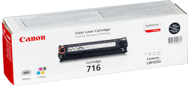 Toner CANON 716 - 1980B002 Original Neuf Noir 2300 Pages Pour i-Sensys LBP5050  Canon   