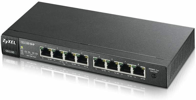 Zyxel GS1100-8HP Switch Gigabit 8 Ports non Administrable, avec 4 Ports PoE+  ZyXEL   