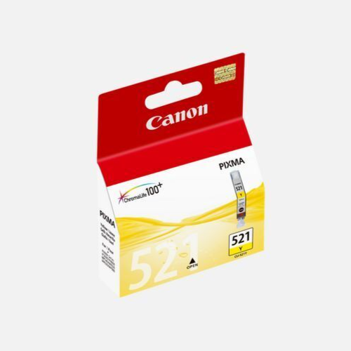 Lot De 2 Cartouches D'Encre CANON 521 Y CLI-521 Y Original Neuf Jaune 9ml x 2  Canon   