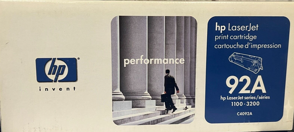 Toner HP 92A / C4092A Original Neuf Noir 2500 Pages HP Laserjet 1100, 3200, 3220 HP