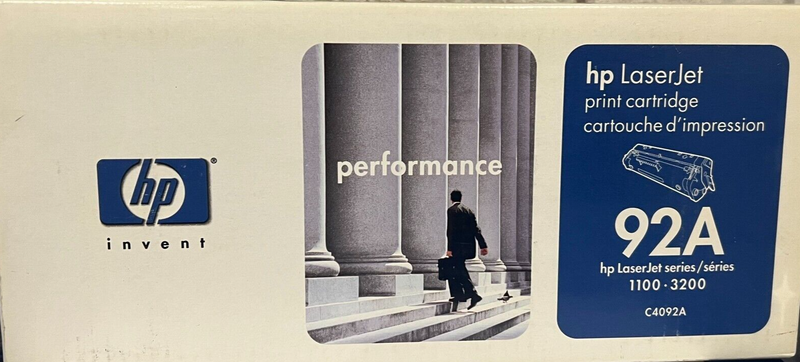 Toner HP 92A / C4092A Original Neuf Noir 2500 Pages HP Laserjet 1100, 3200, 3220 HP