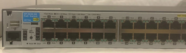 Switch HP 2530-48 J9778A PoE+ Integrated 10/100 Base-TX Ports (1-48) Fonctionnel  HP   