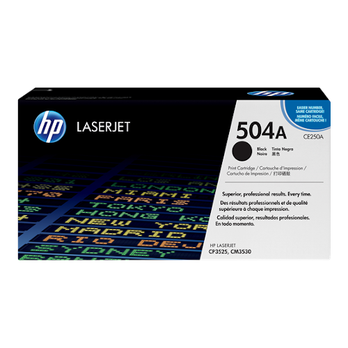 Toner Original Neuf HP 504A Noir CE250A Pour LaserJet CP3525, CM3530 5000 Pages  HP   