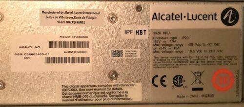 Alcatel Lucent 9926 BASE BAND UNIT BBU ENCLOSURE TYPE IP20  Alcatel-Lucent   