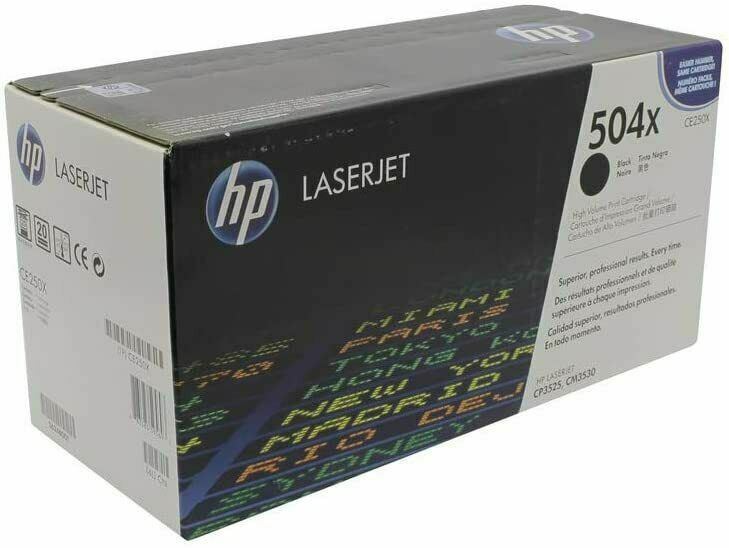 Toner HP 504X CE250X Original Neuf Noir 10 500 Pages HP LASERJET CP3525 CM3530  HP   