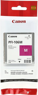 🖨️ Canon Pfi-106M Cartouche Encre Magenta Original 130Ml 🖨️ Canon