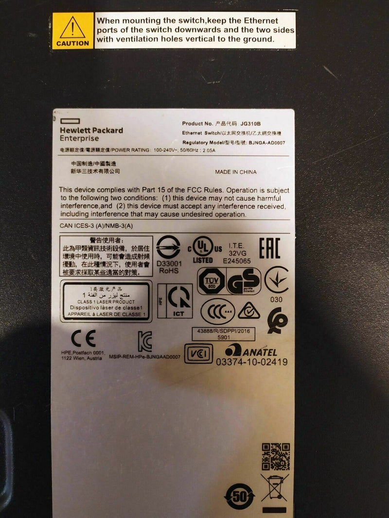 🌐 Switch HP Enterprise 5120-8G-PoE+ (65W) SI Manageable 🌐 HPE