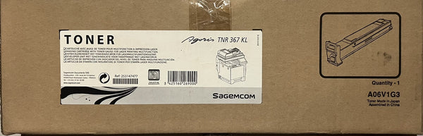 🖨️ Toner Sagem TNR 367 KL Noir Original A06V1G3 ✔️ Sagemcom