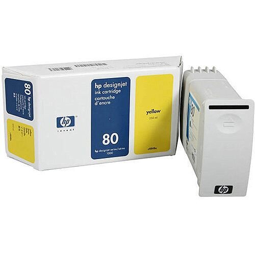 🖨️Cartouche D’Encre Haute Capacité HP c4848a HP 80 Jaune 350ml 12/08🌟 HP