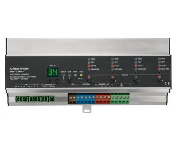 ✨🔌 Gradateur Universel 4 Canaux Crestron DIN-1DIMU4 Rail DIN 🔧💡 CRESTRON