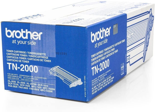 Toner Brother TN-2000 TN2000 Original Neuf Noir 2500 Pages Pour HL-2030 HL-2040 Brother