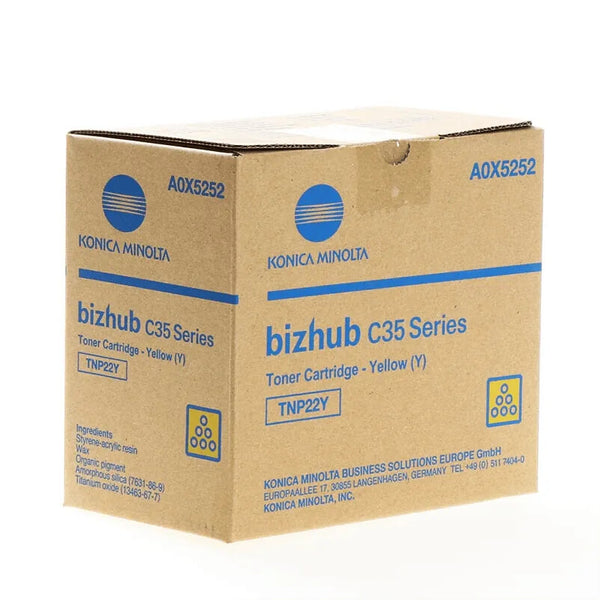 🖨️ Toner Konica Minolta TNP22Y A0X5252 Original Neuf Jaune 6 000 pages 💛 Konica Minolta