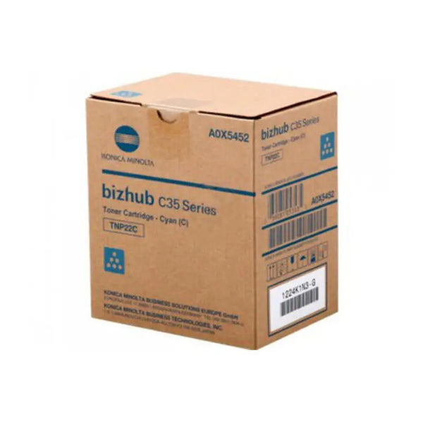 🖨️ Toner Konica Minolta TNP22C A0X5452 Original Neuf Cyan 6000 Pages 💙 Konica Minolta