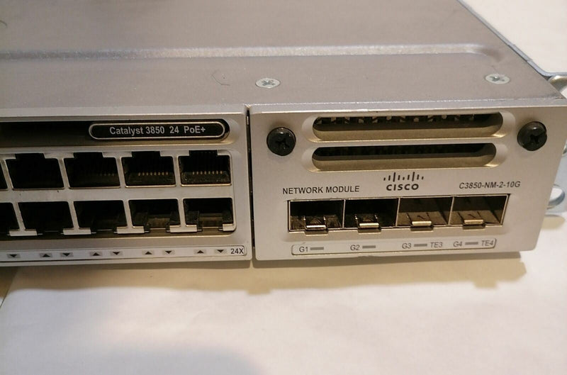 Cisco Catalyst WS-C3850-24P-L V08  PSU 715W et MODULE C3850-NM-2-10G Informatique, réseaux:Réseau d'entreprise, serveurs:Commutateurs, concentrateurs:Commutateurs réseau Cisco   