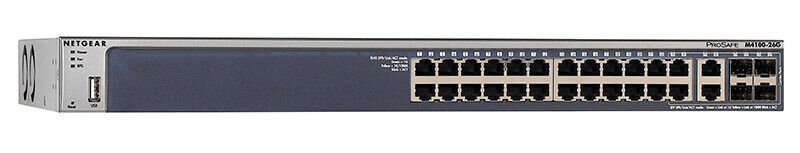 Managed Switch ProSafe 26 Port Gigabit L2+ NETGEAR M4100-26G GSM7224v2h2 Informatique, réseaux:Réseau d'entreprise, serveurs:Commutateurs, concentrateurs:Commutateurs réseau NETGEAR   