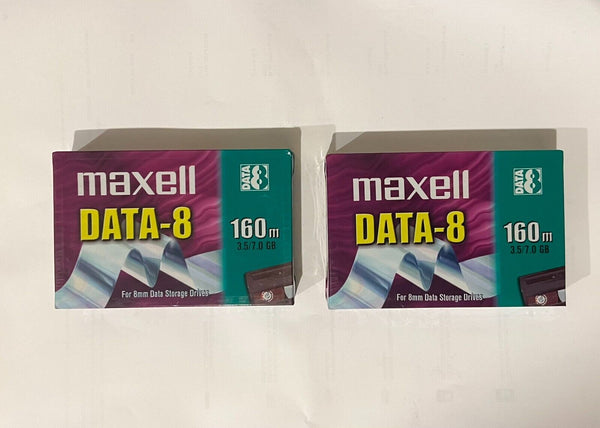 Lot De 2 Cartouches De Données MAXELL DATA-8 160m Original Neuf 3.5/7.0GB  Maxell   