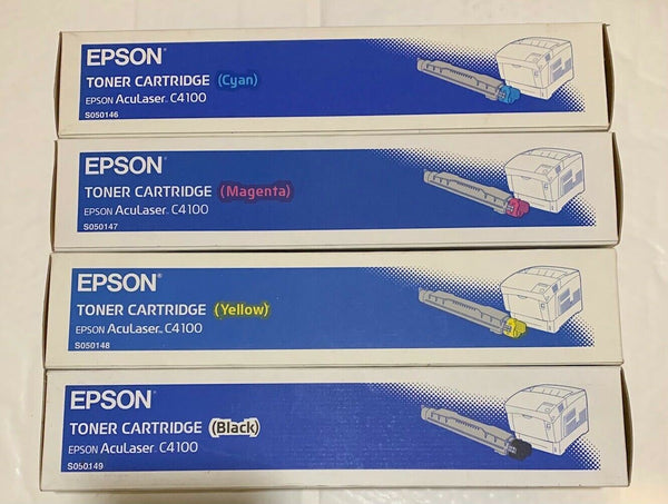 EPSON C4100 Lot Des 4 Couleurs S050146 S050147 S050148 S050149  EPSON   